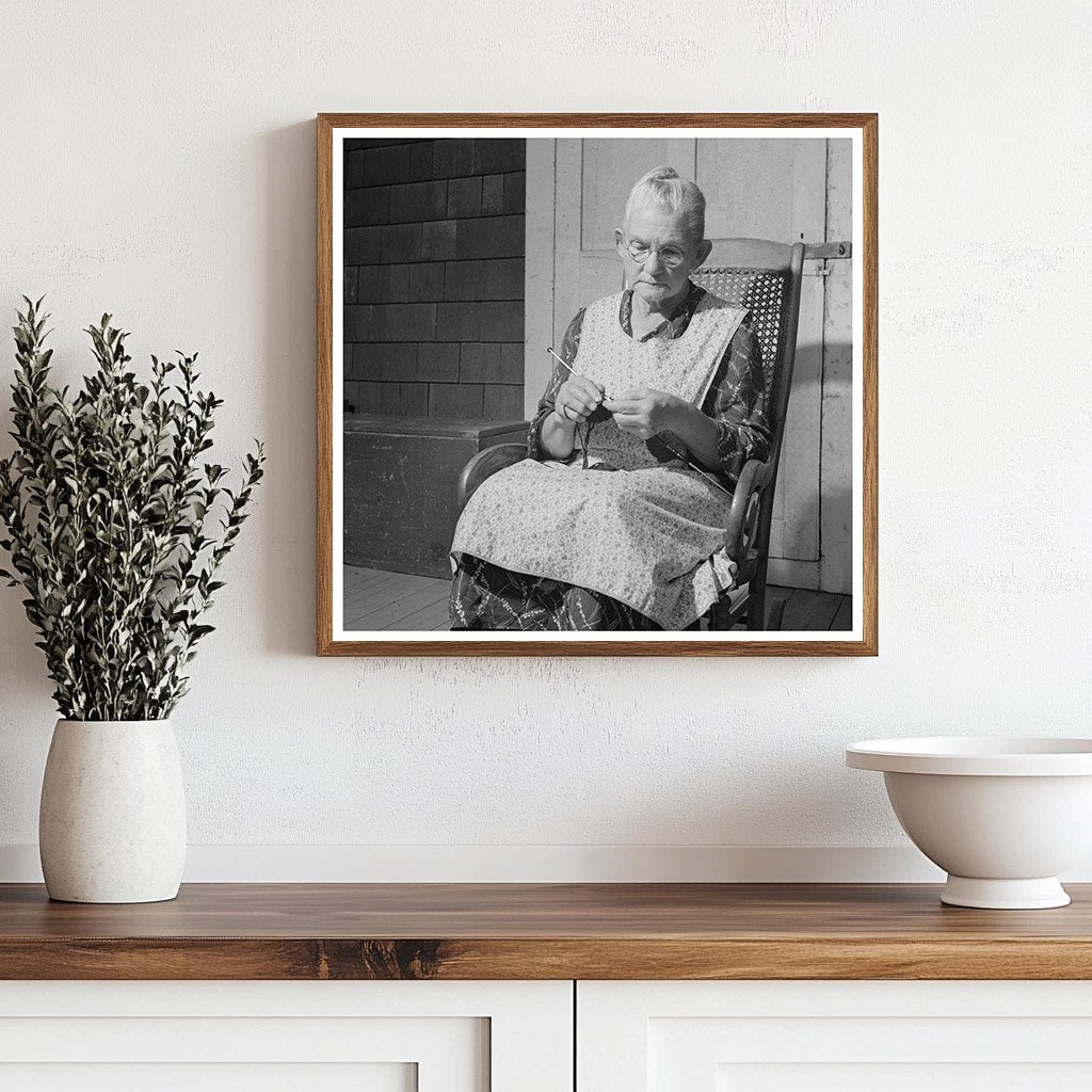 Myrtie Ormsbee Knitting for Red Cross Early 1940s - Available at KNOWOL