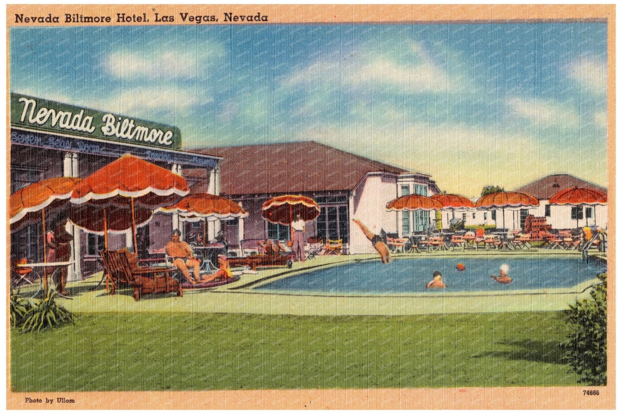 Nevada Biltmore Hotel Vintage Postcard 1930 - 1945 - Available at KNOWOL
