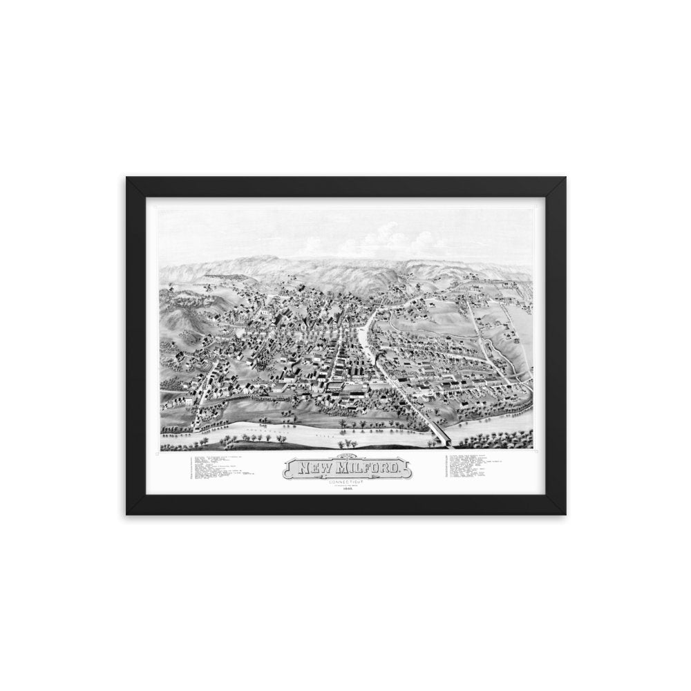New Milford, Connecticut 1882 Framed - Available at KNOWOL