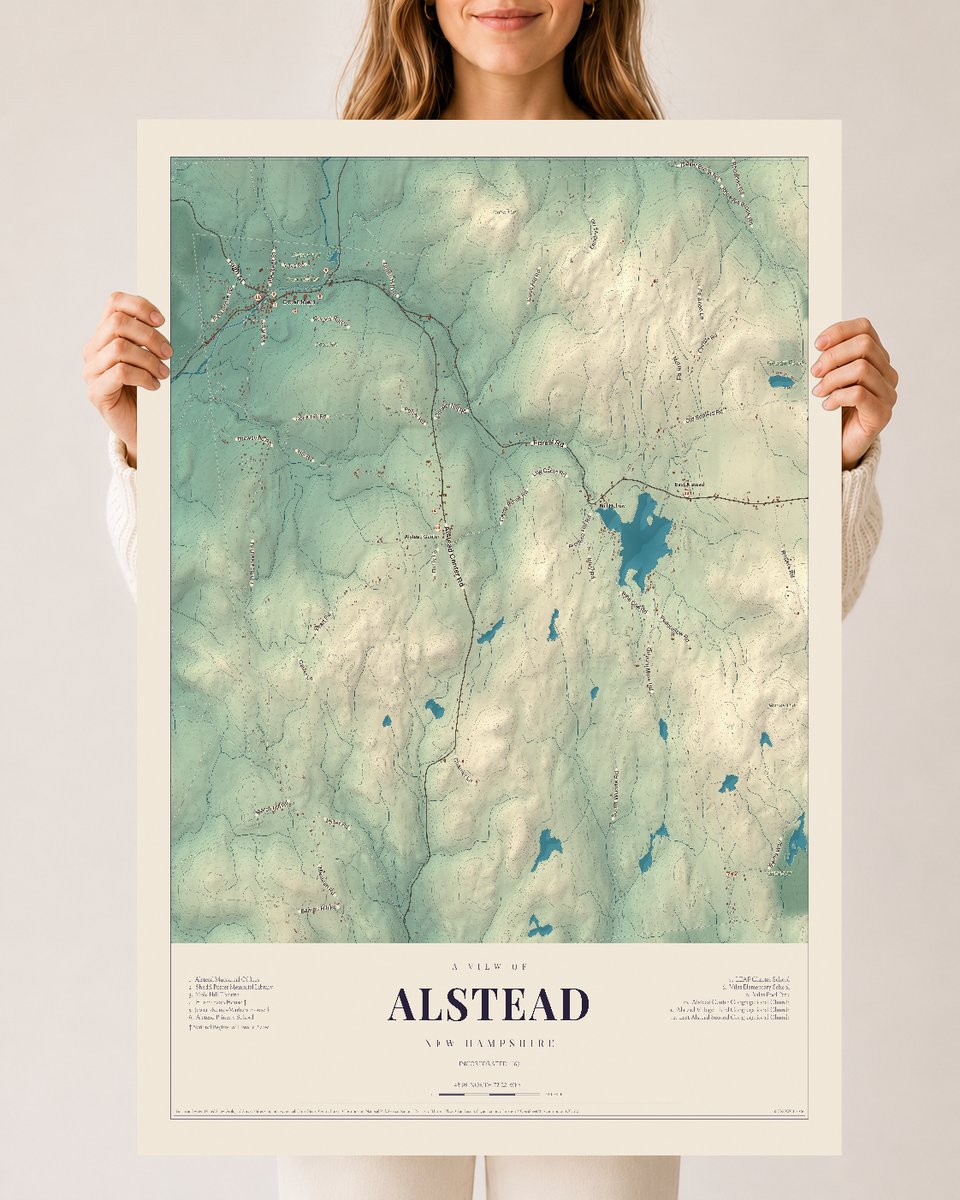NH Current Atlas 2026 | Alstead | 24" x 36" | Archival Matte Print