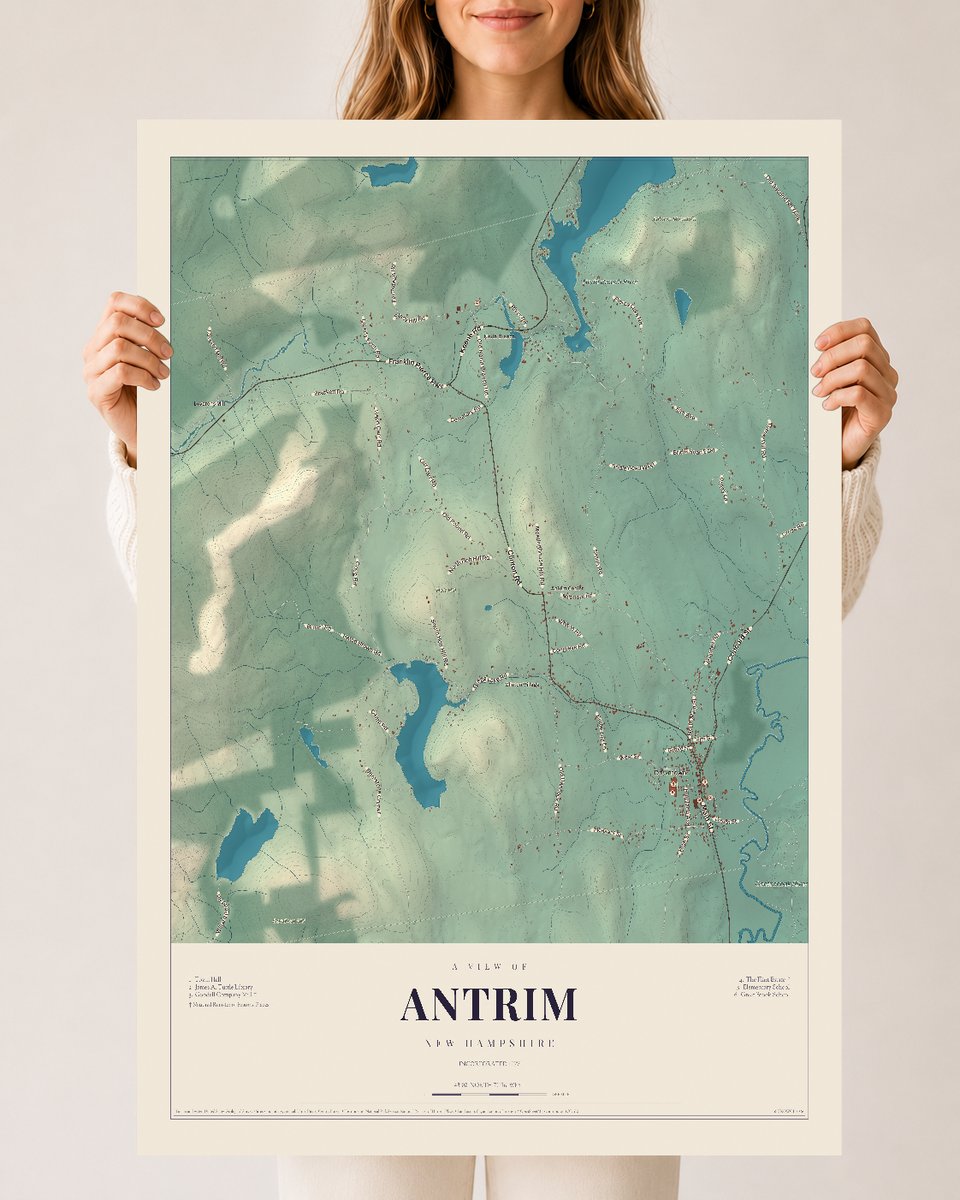 NH Current Atlas 2026 | Antrim | 24" x 36" | Archival Matte Print