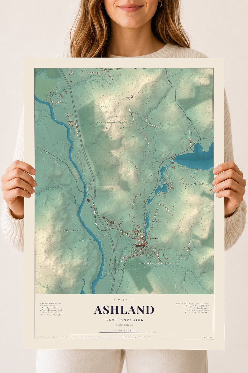 NH Current Atlas 2026 | Ashland | 18" x 24" | Archival Matte Print