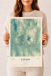 Map of Canaan, New Hampshire, 12 x 18 inch unframed archival matte print
