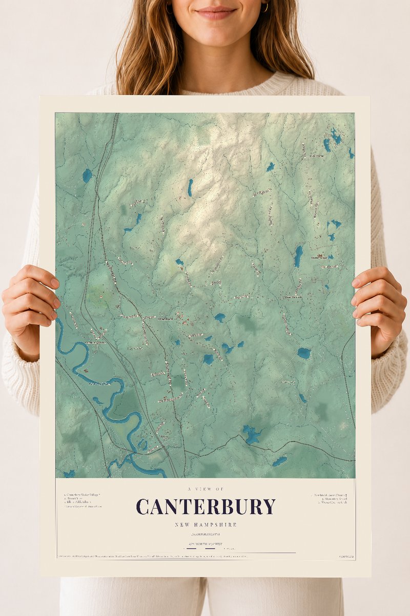 NH Current Atlas 2026 | Canterbury | 18" x 24" | Archival Matte Print