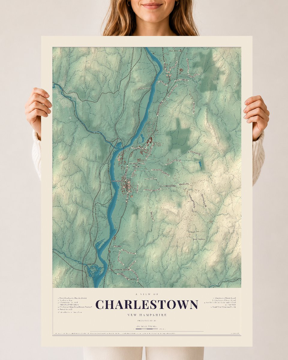 NH Current Atlas 2026 | Charlestown | 24" x 36" | Archival Matte Print