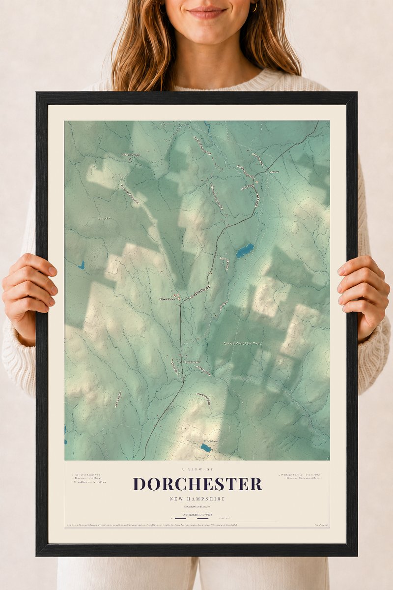 NH Current Atlas 2026 | Dorchester | 18" x 24" | W/ Black Ayous Wood Frame