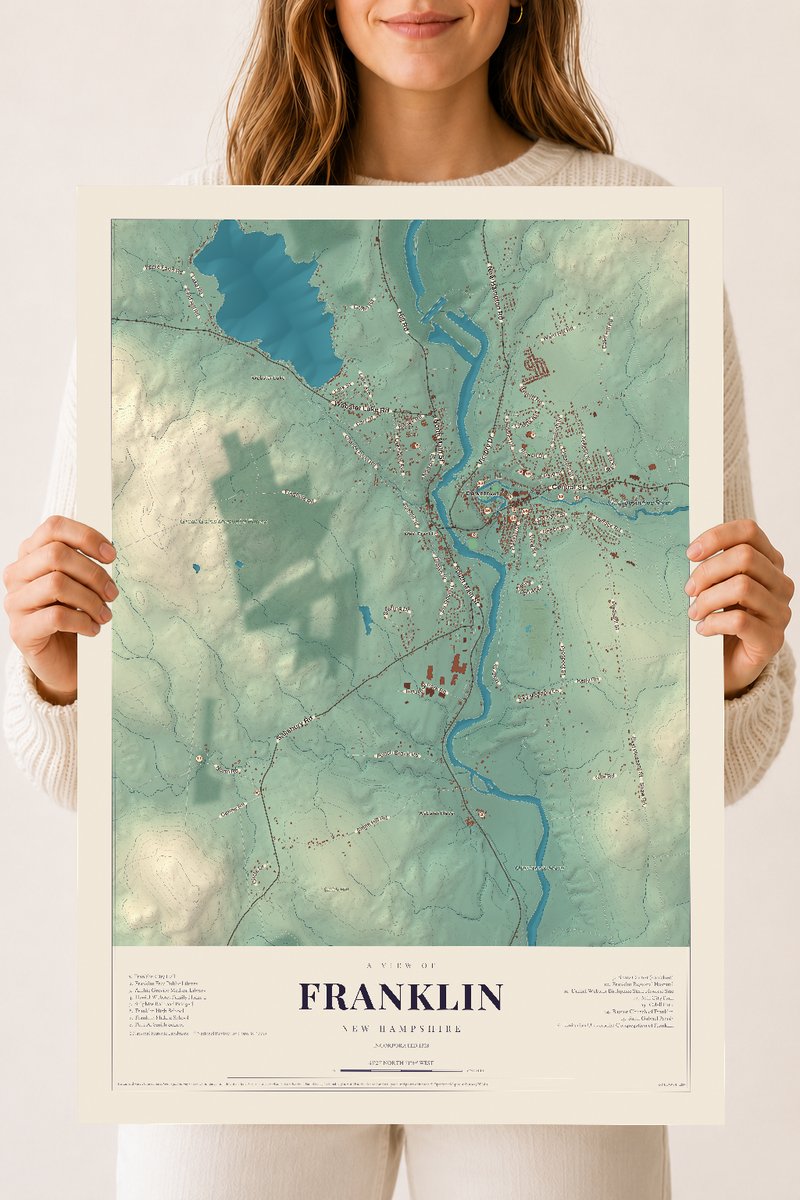 NH Current Atlas 2026 | Franklin | 18" x 24" | Archival Matte Print