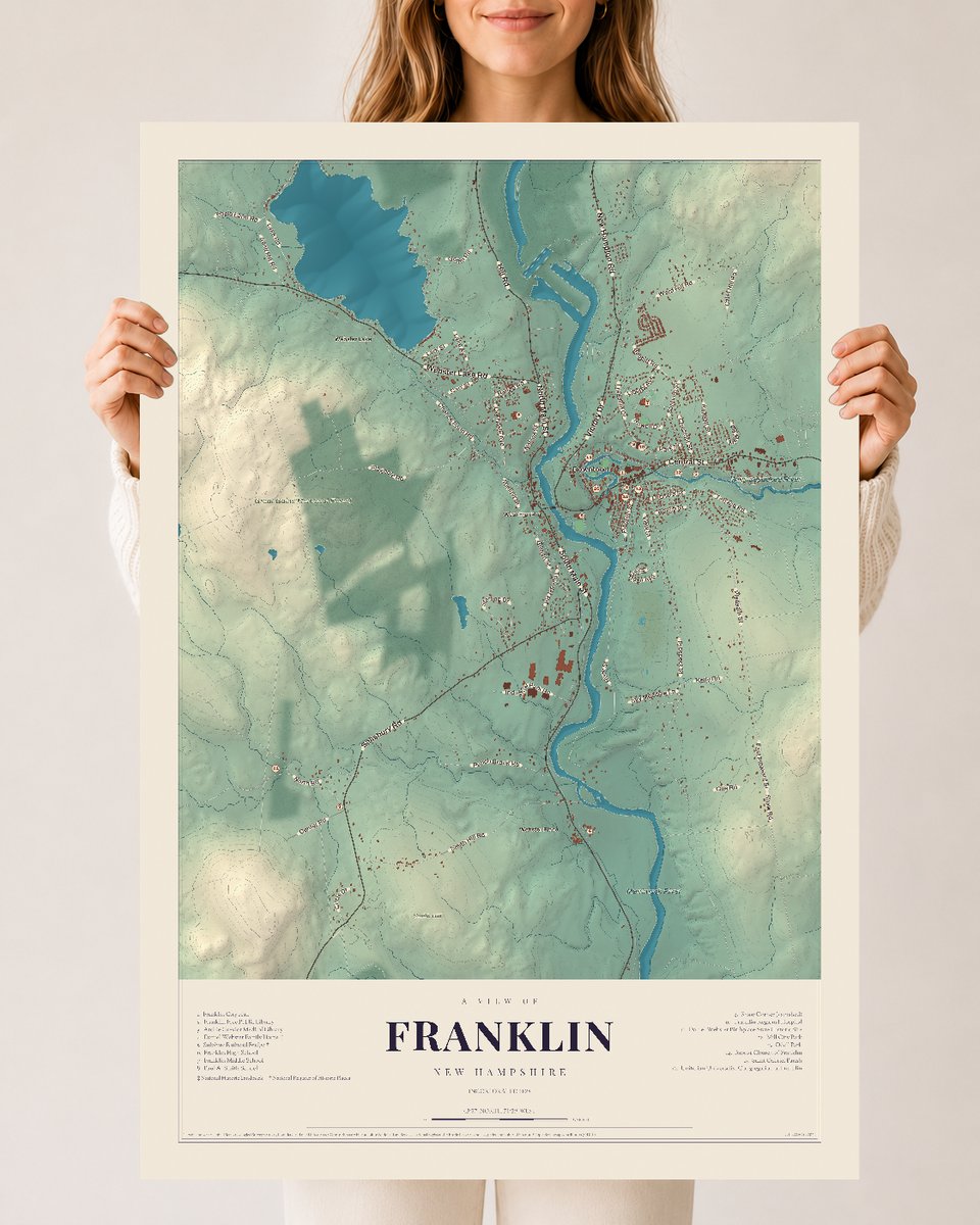 NH Current Atlas 2026 | Franklin | 24" x 36" | Archival Matte Print