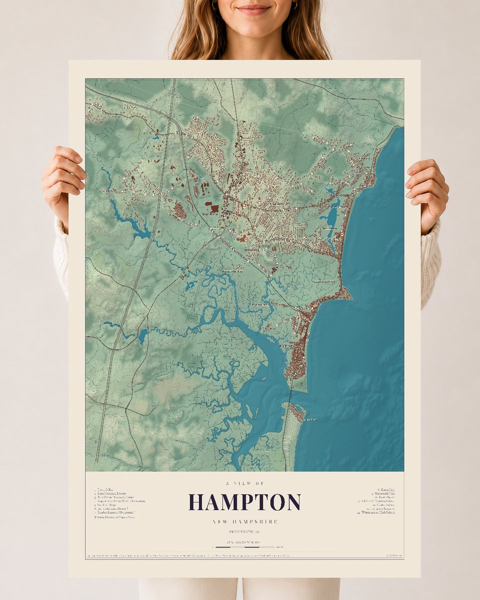 NH Current Atlas 2026 | Hampton | 24" x 36" | Archival Matte Print