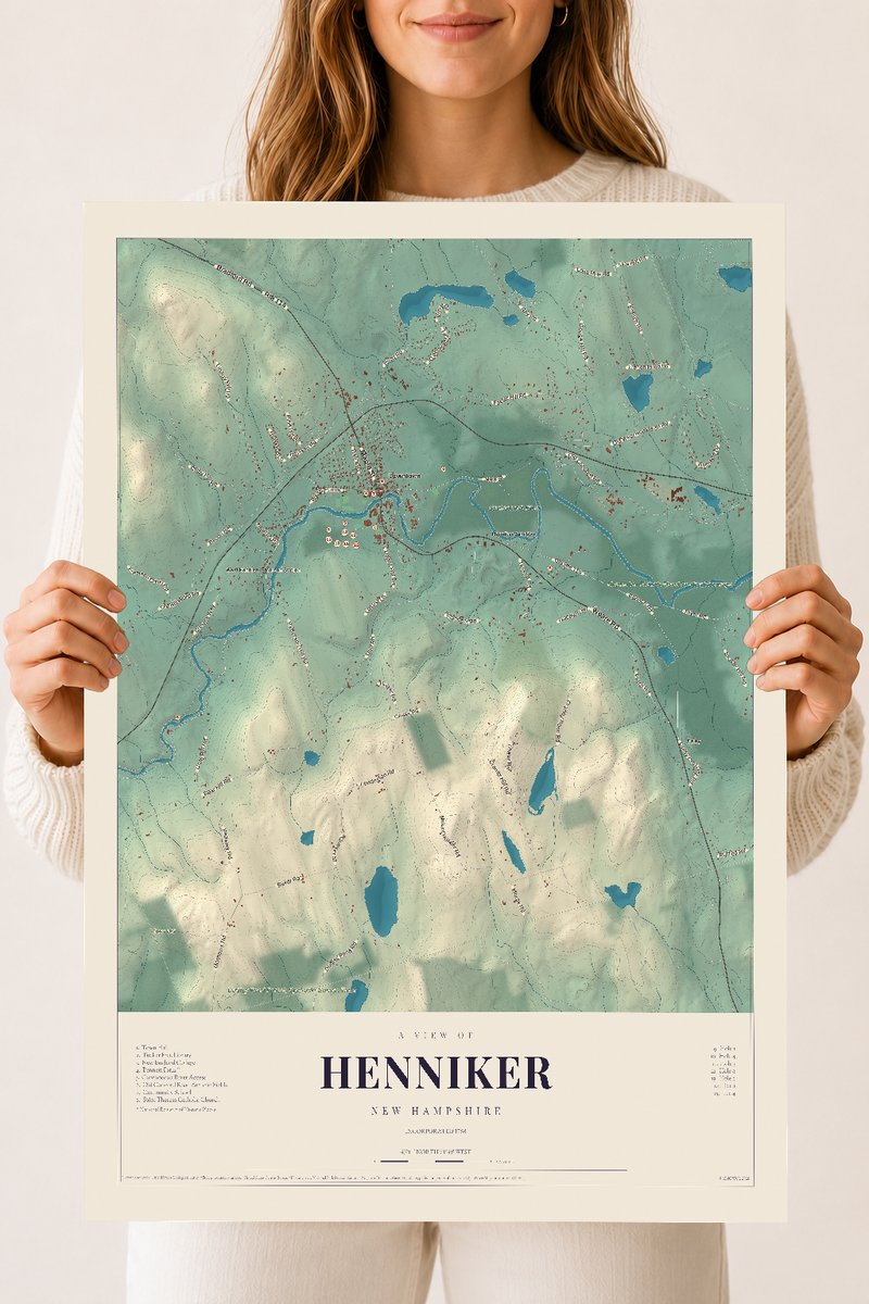 NH Current Atlas 2026 | Henniker | 18" x 24" | Archival Matte Print