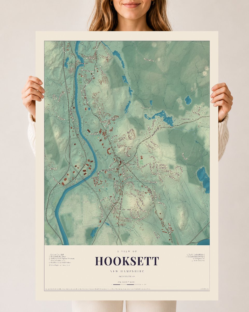NH Current Atlas 2026 | Hooksett | 24" x 36" | Archival Matte Print