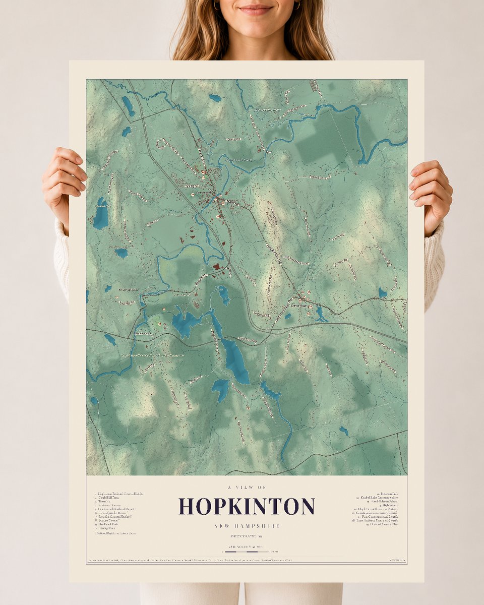 NH Current Atlas 2026 | Hopkinton | 24" x 36" | Archival Matte Print