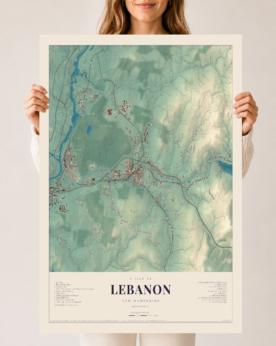 NH Current Atlas 2026 | Lebanon | 24" x 36" | Archival Matte Print
