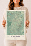 Map of Londonderry, New Hampshire, 12 x 18 inch unframed archival matte print