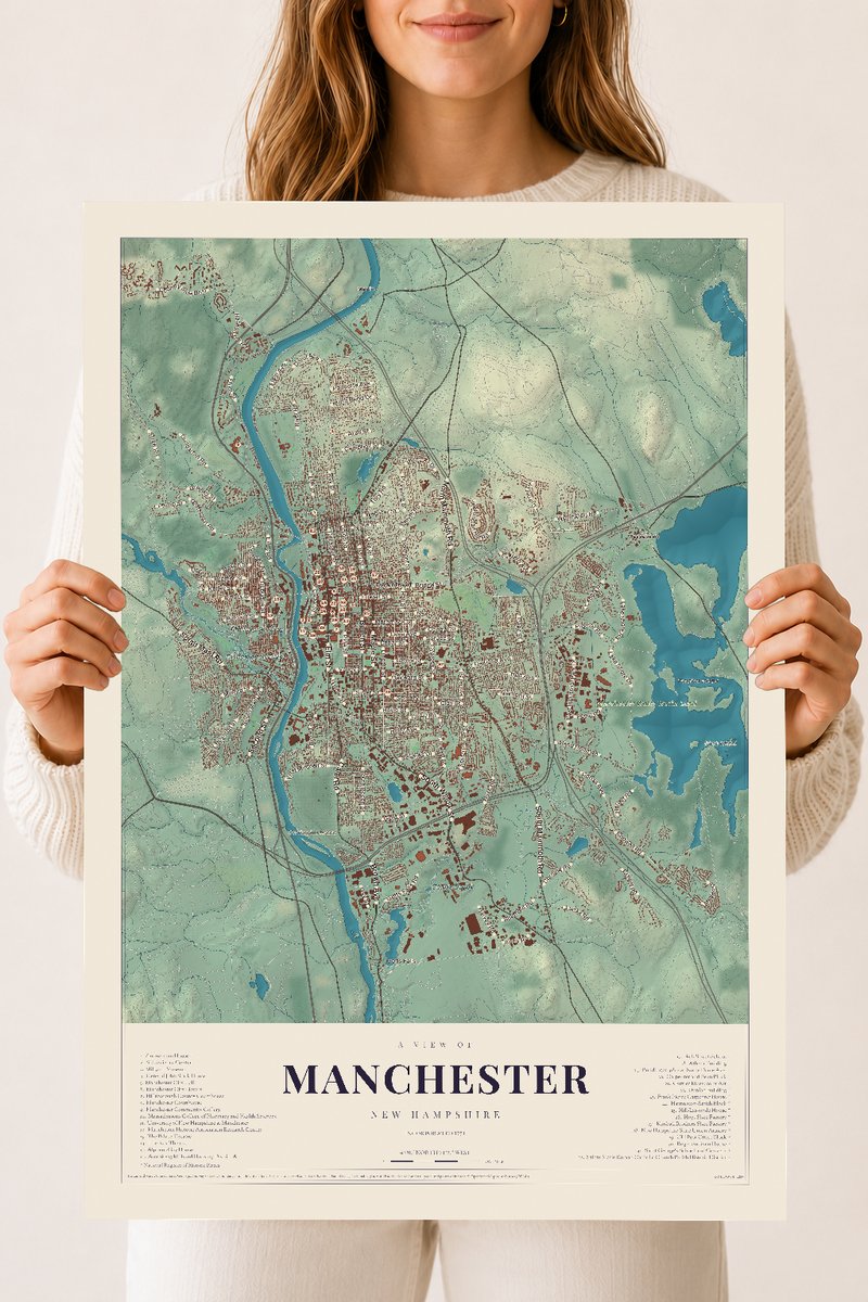 NH Current Atlas 2026 | Manchester | 18" x 24" | Archival Matte Print