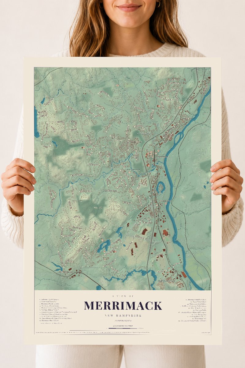 NH Current Atlas 2026 | Merrimack | 18" x 24" | Archival Matte Print
