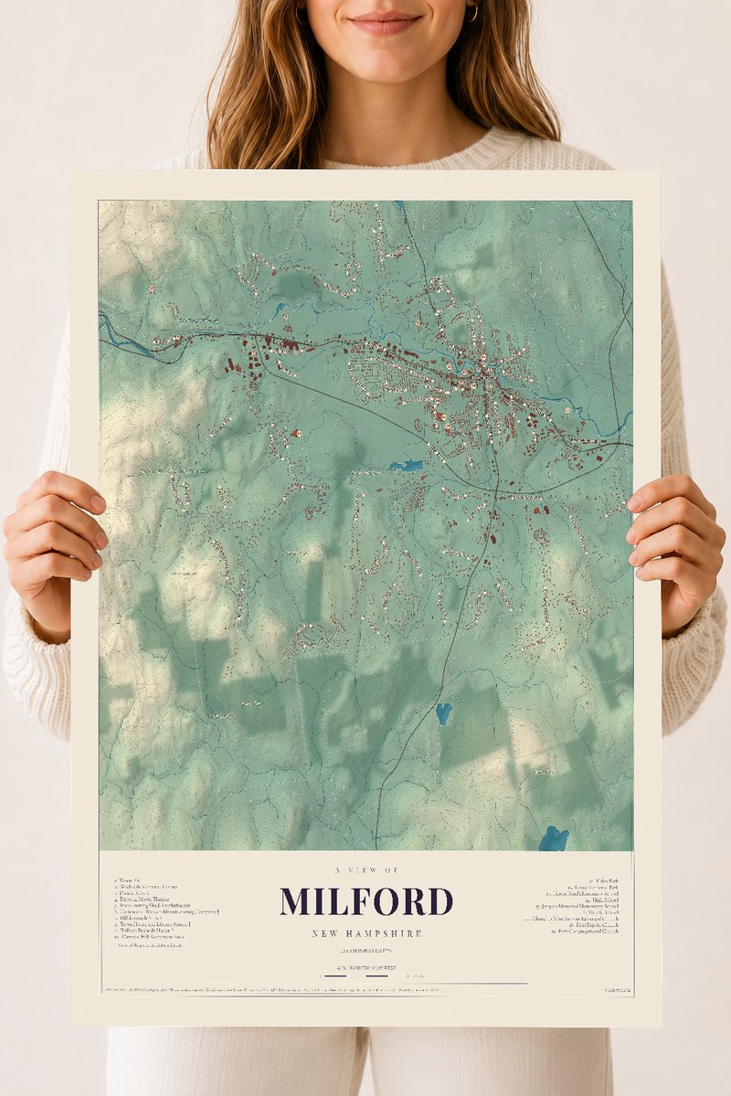NH Current Atlas 2026 | Milford | 18" x 24" | Archival Matte Print