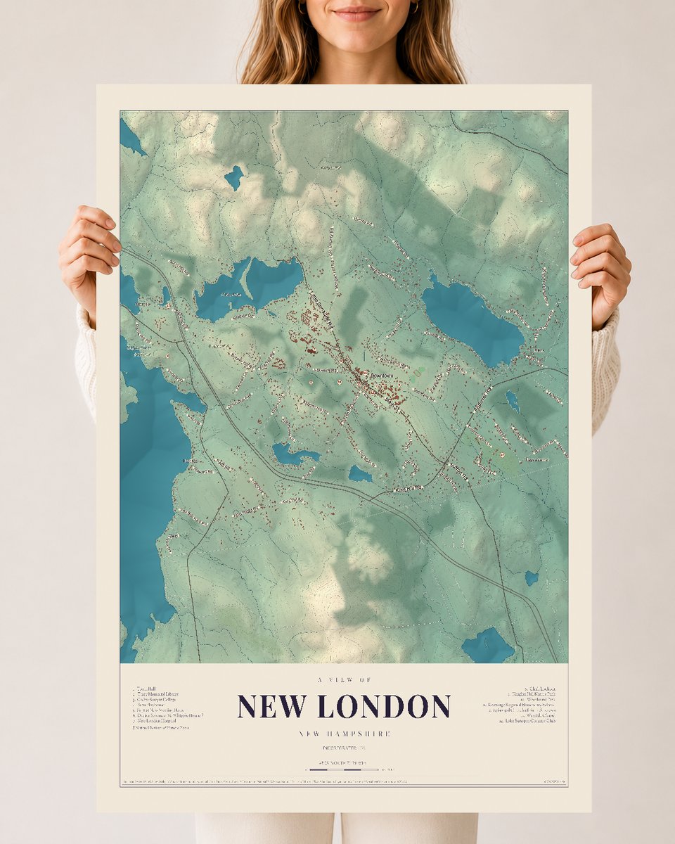 NH Current Atlas 2026 | New London | 24" x 36" | Archival Matte Print