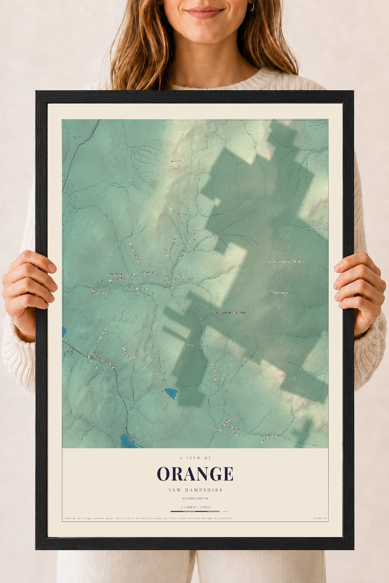 NH Current Atlas 2026 | Orange | 18" x 24" | W/ Black Ayous Wood Frame
