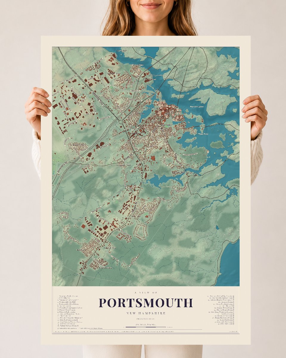 NH Current Atlas 2026 | Portsmouth | 24" x 36" | Archival Matte Print