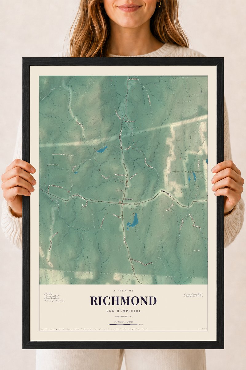 NH Current Atlas 2026 | Richmond | 18" x 24" | W/ Black Ayous Wood Frame