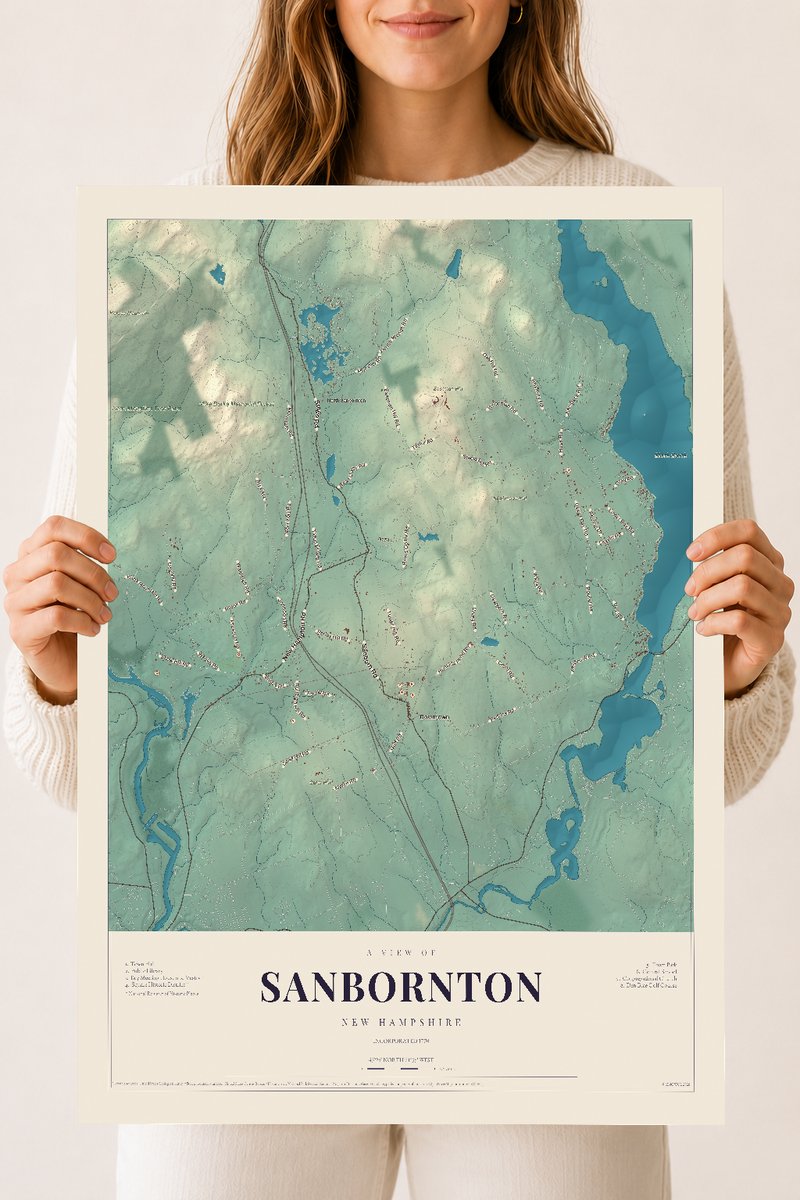 NH Current Atlas 2026 | Sanbornton | 18" x 24" | Archival Matte Print