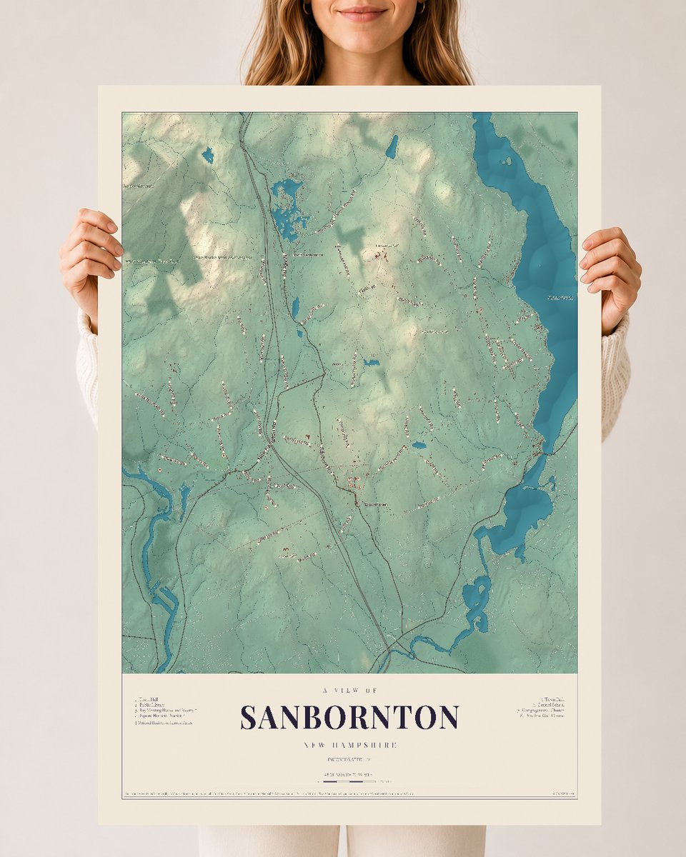NH Current Atlas 2026 | Sanbornton | 24" x 36" | Archival Matte Print
