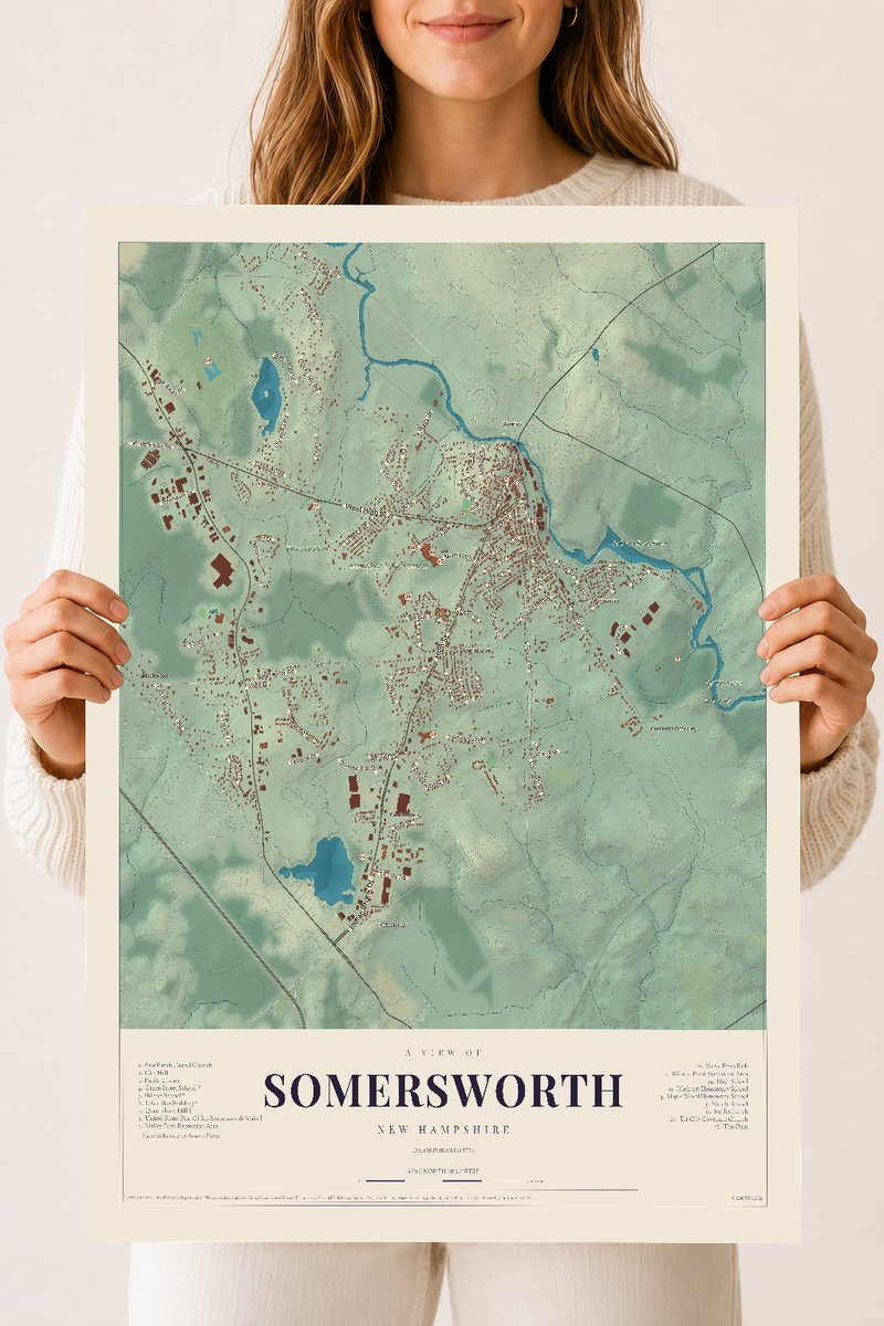 NH Current Atlas 2026 | Somersworth | 18" x 24" | Archival Matte Print