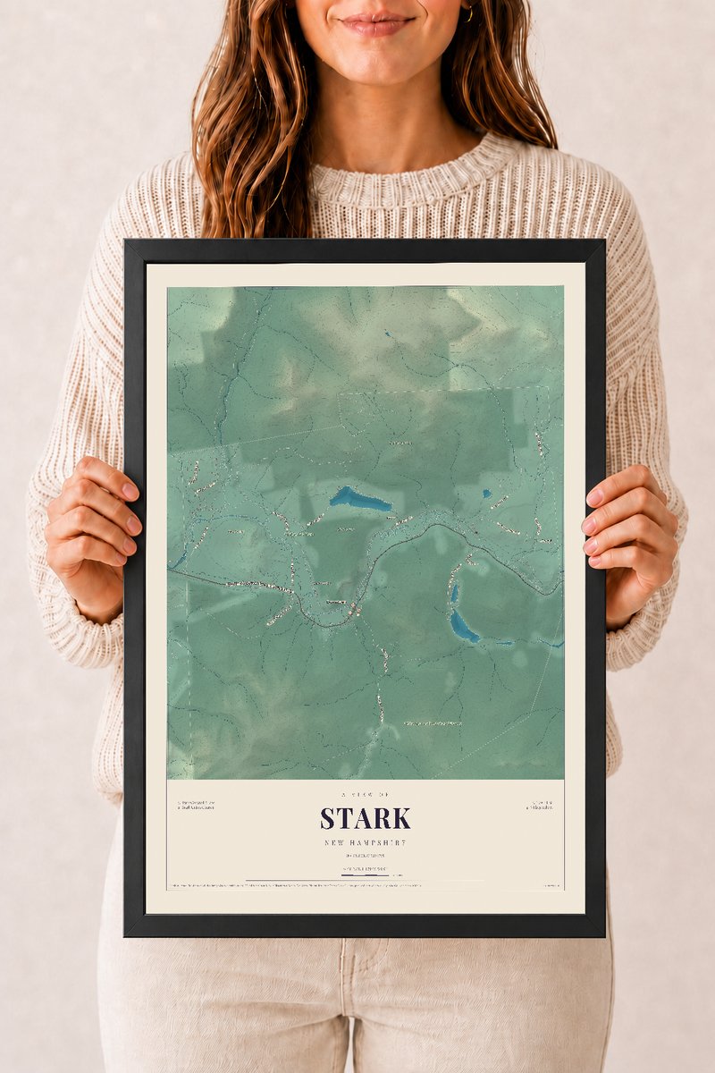 NH Current Atlas 2026 | Stark | 12" x 18" | W/ Black Ayous Wood Frame