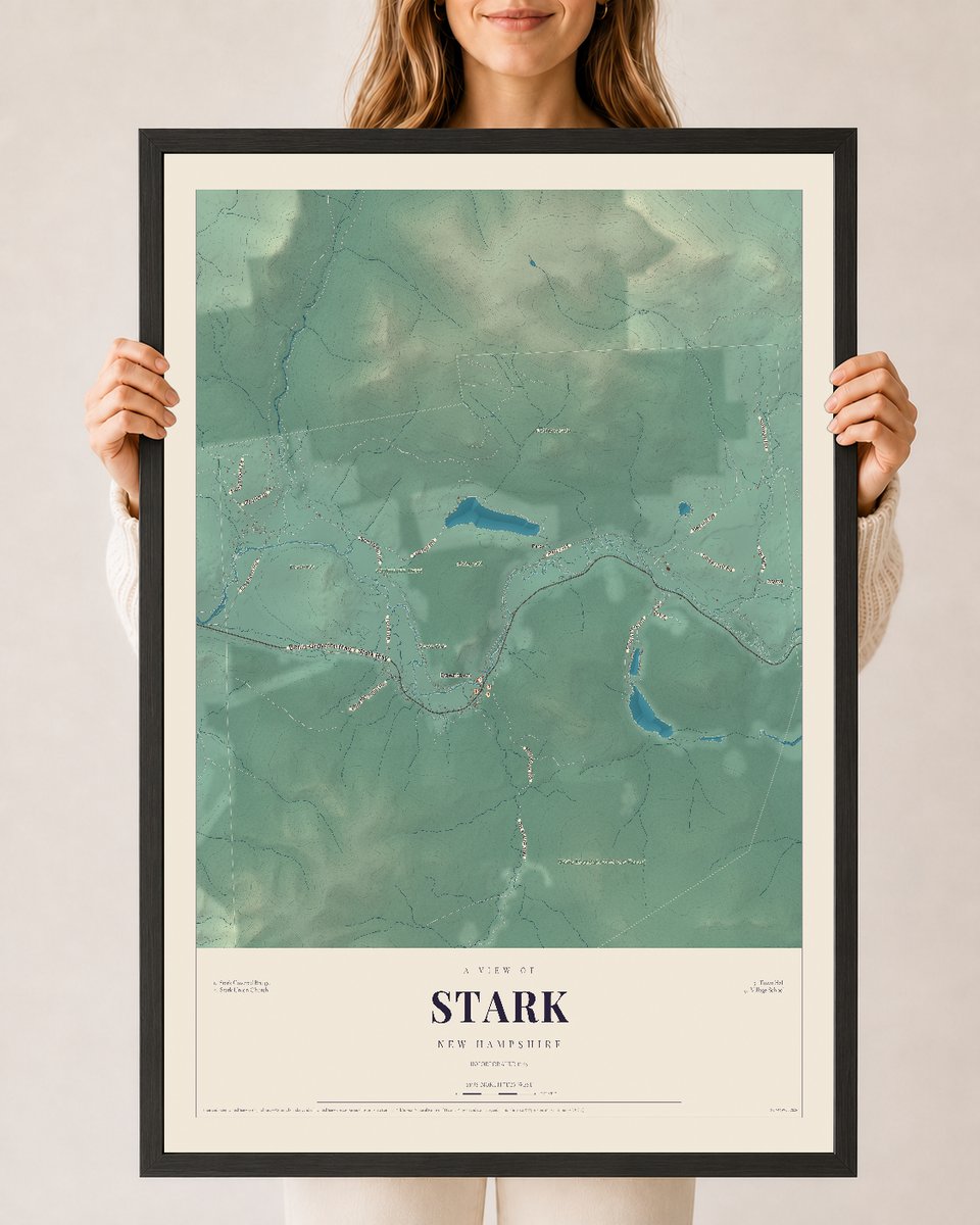 NH Current Atlas 2026 | Stark | 24" x 36" | W/ Black Ayous Wood Frame