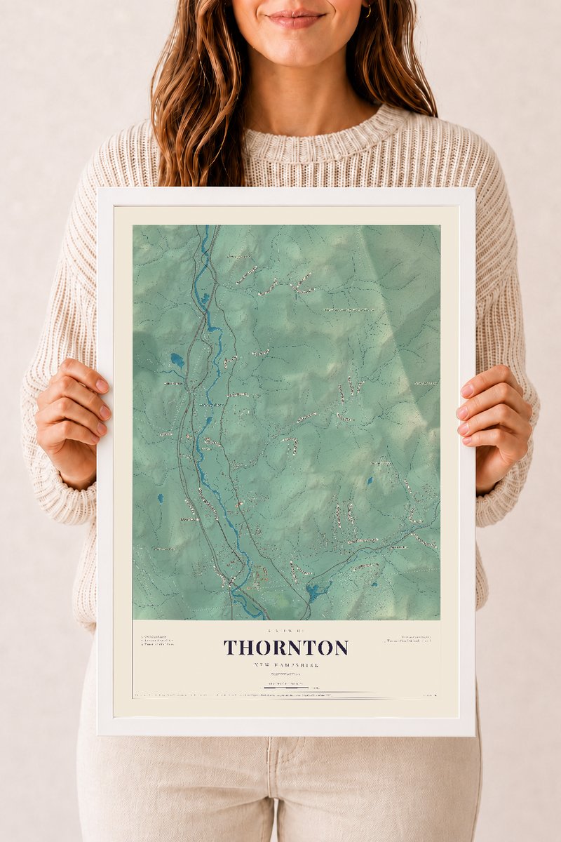 NH Current Atlas 2026 | Thornton | 12" x 18" | W/ White Ayous Wood Frame