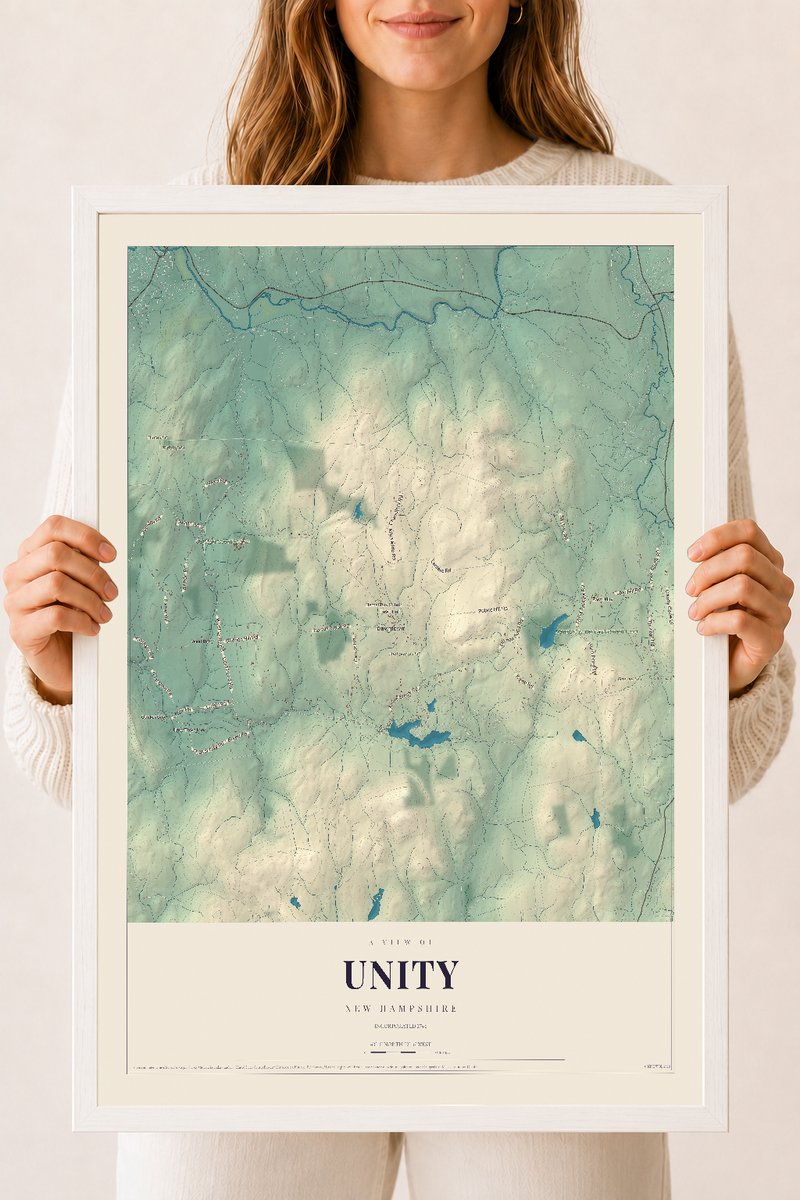 NH Current Atlas 2026 | Unity | 18" x 24" | W/ White Ayous Wood Frame