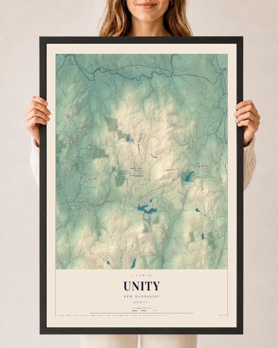 NH Current Atlas 2026 | Unity | 24" x 36" | W/ Black Ayous Wood Frame
