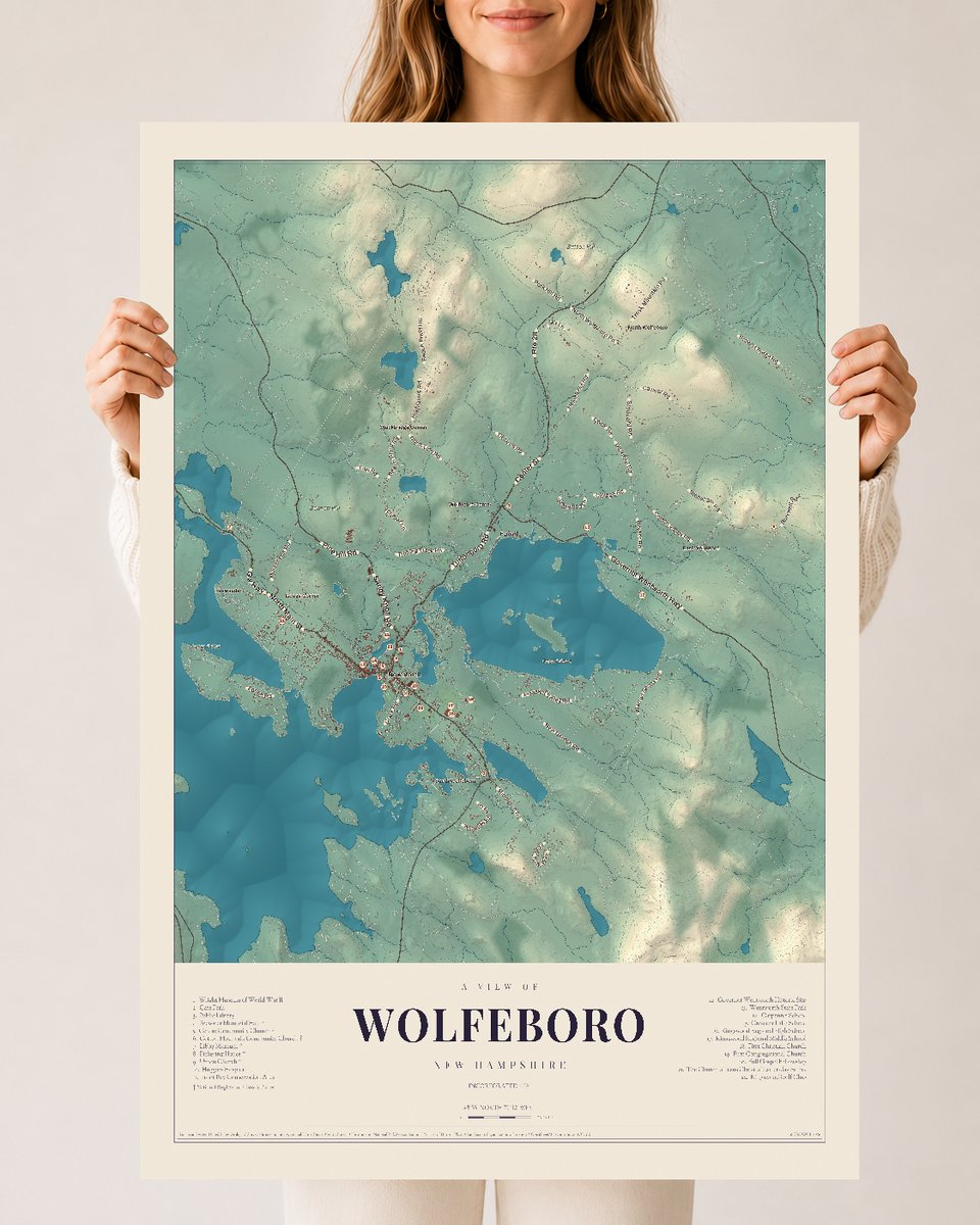NH Current Atlas 2026 | Wolfeboro | 24" x 36" | Archival Matte Print
