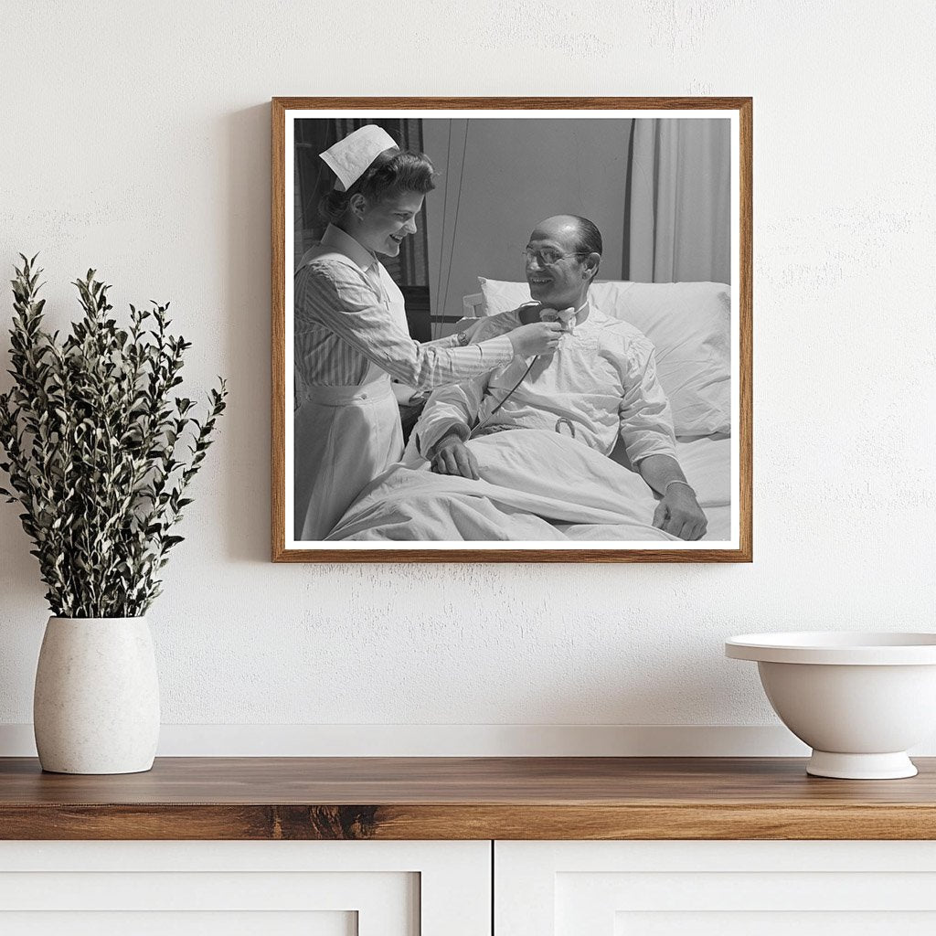 Nurse Training 1940 Student Attending Tracheotomy Patient - Available at KNOWOL