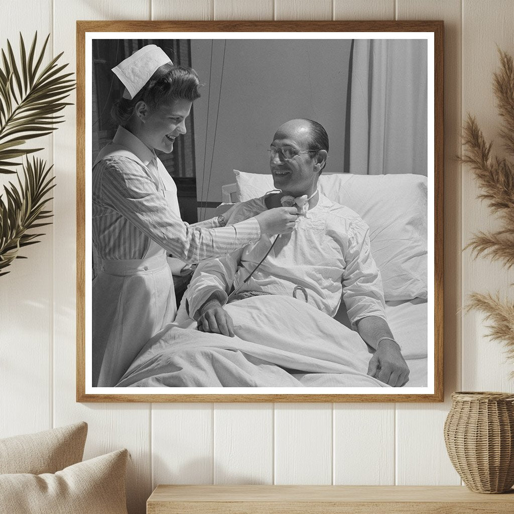 Nurse Training 1940 Student Attending Tracheotomy Patient - Available at KNOWOL