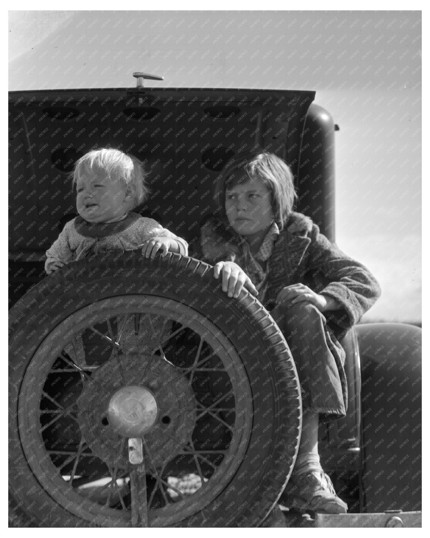 Oklahoma Refugees Migrating to California During Dust Bowl 1936 Vintage Photo - Available at KNOWOL