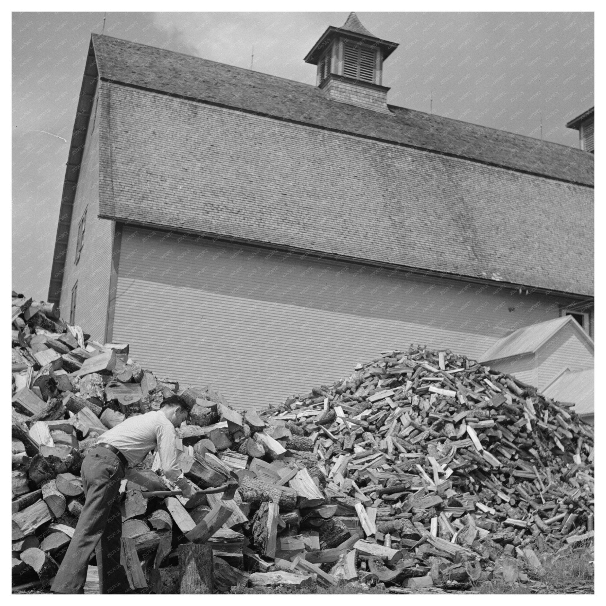 Orton Barn in Marshfield Vermont 1950 Vintage Photograph - Available at KNOWOL