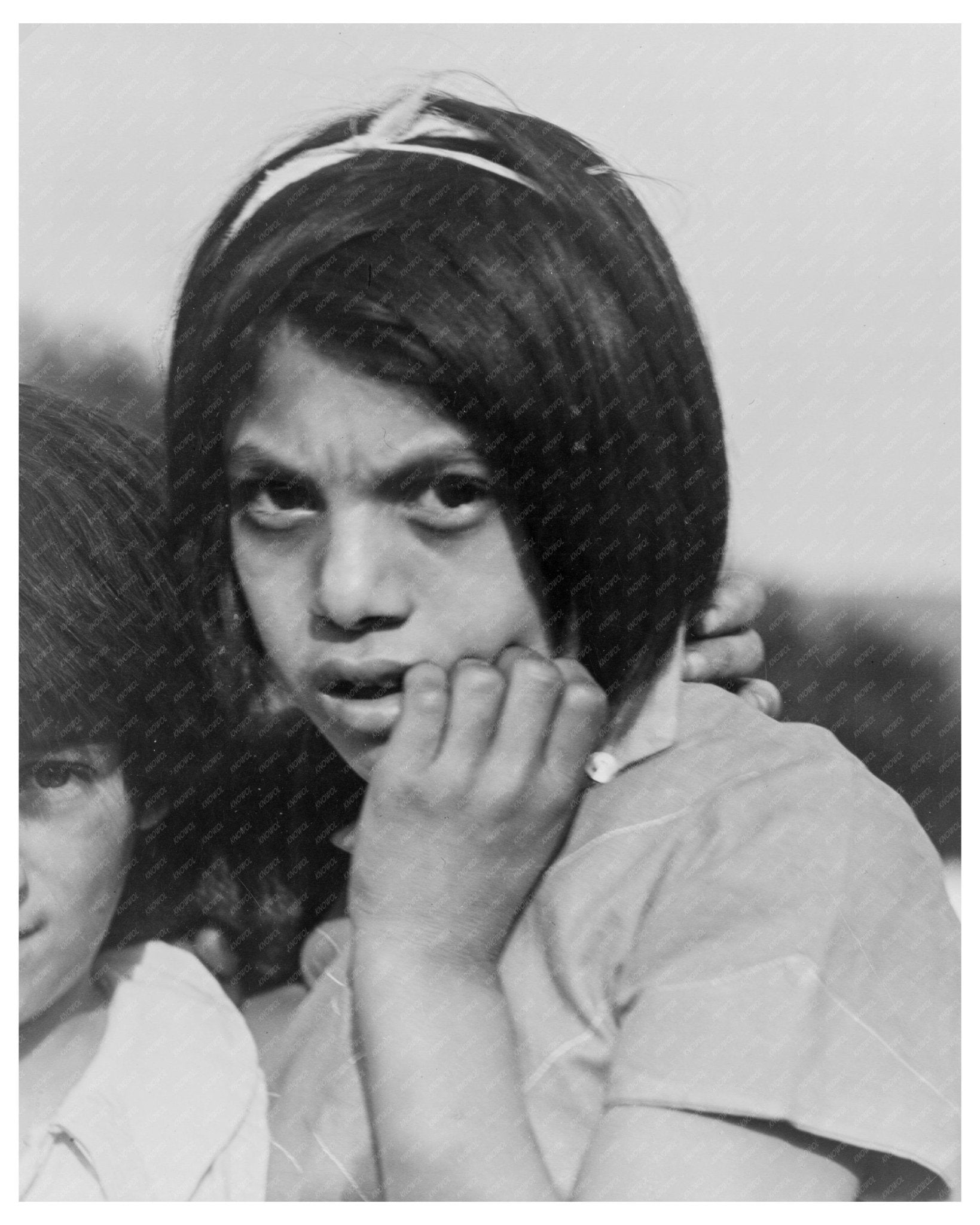 Pea Pickers Child Vintage Image of Resilient Youth in Nipomo, California 1935 - Available at KNOWOL