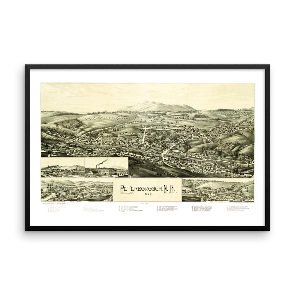 Peterborough, NH 1886 Framed - Available at KNOWOL