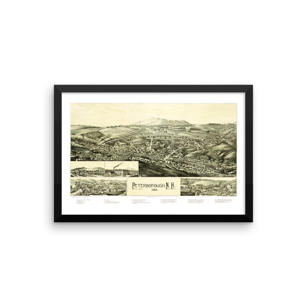 Peterborough, NH 1886 Framed - Available at KNOWOL