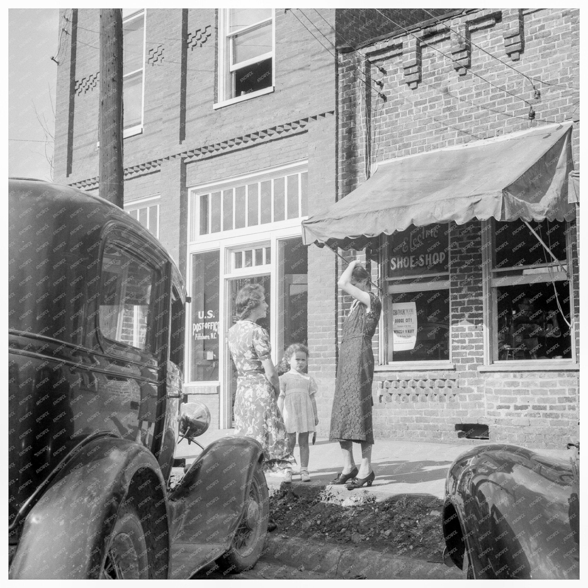 Pittsboro NC Street Scene July 1939 Vintage Photograph - Available at KNOWOL