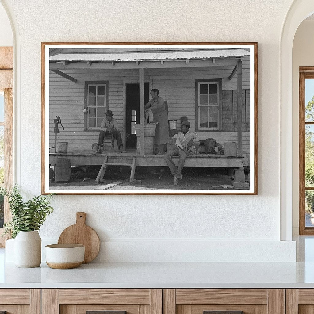 Rear Porch of Cabin in Southeast Missouri 1938 - Available at KNOWOL