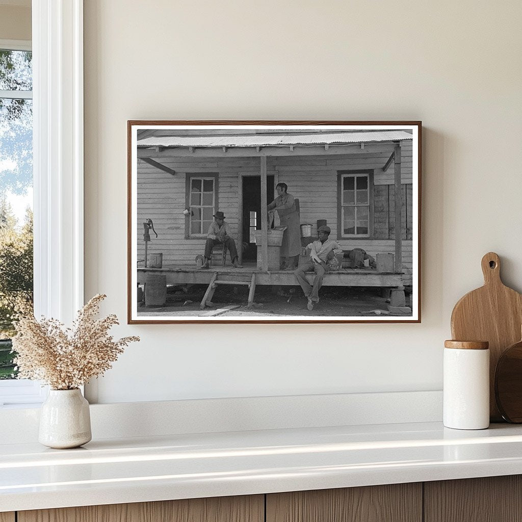 Rear Porch of Cabin in Southeast Missouri 1938 - Available at KNOWOL