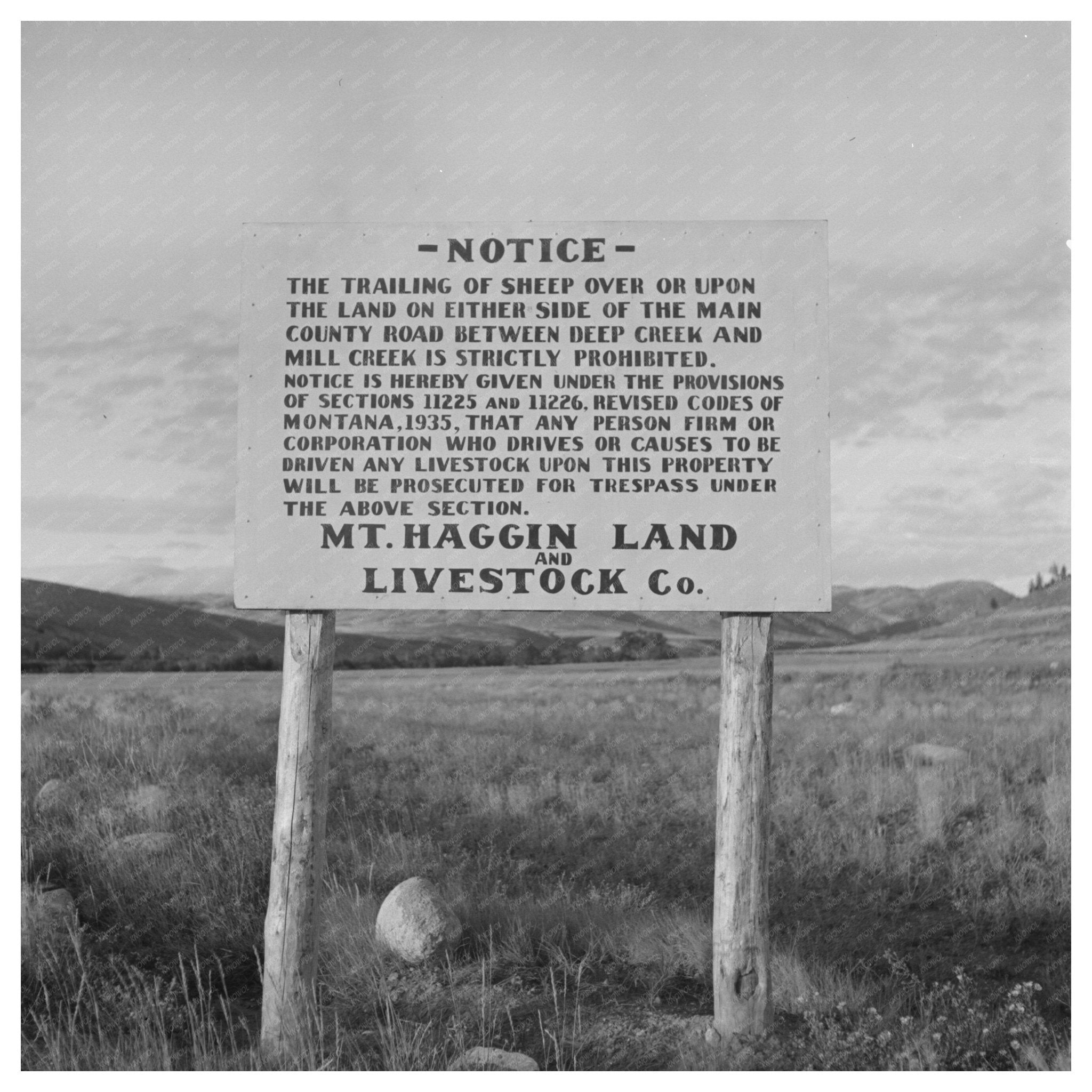 Silver Bow County Montana Sign September 1942 - Available at KNOWOL