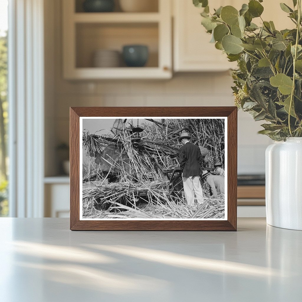 Sugarcane Experts Inspect Wurtele Harvester November 1938 - Available at KNOWOL