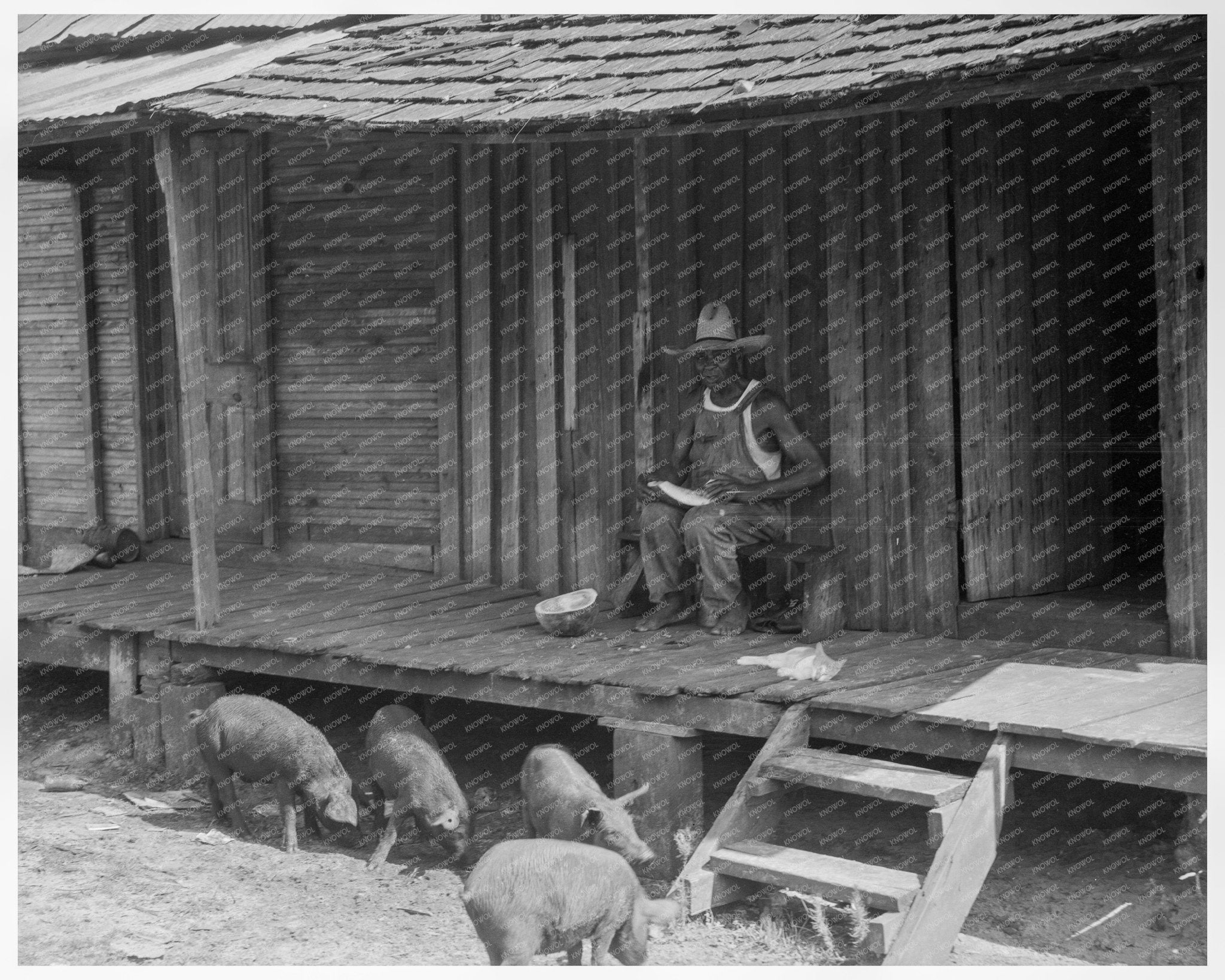 Turpentine Workers Home Georgia July 1937 Vintage Photo - Available at KNOWOL