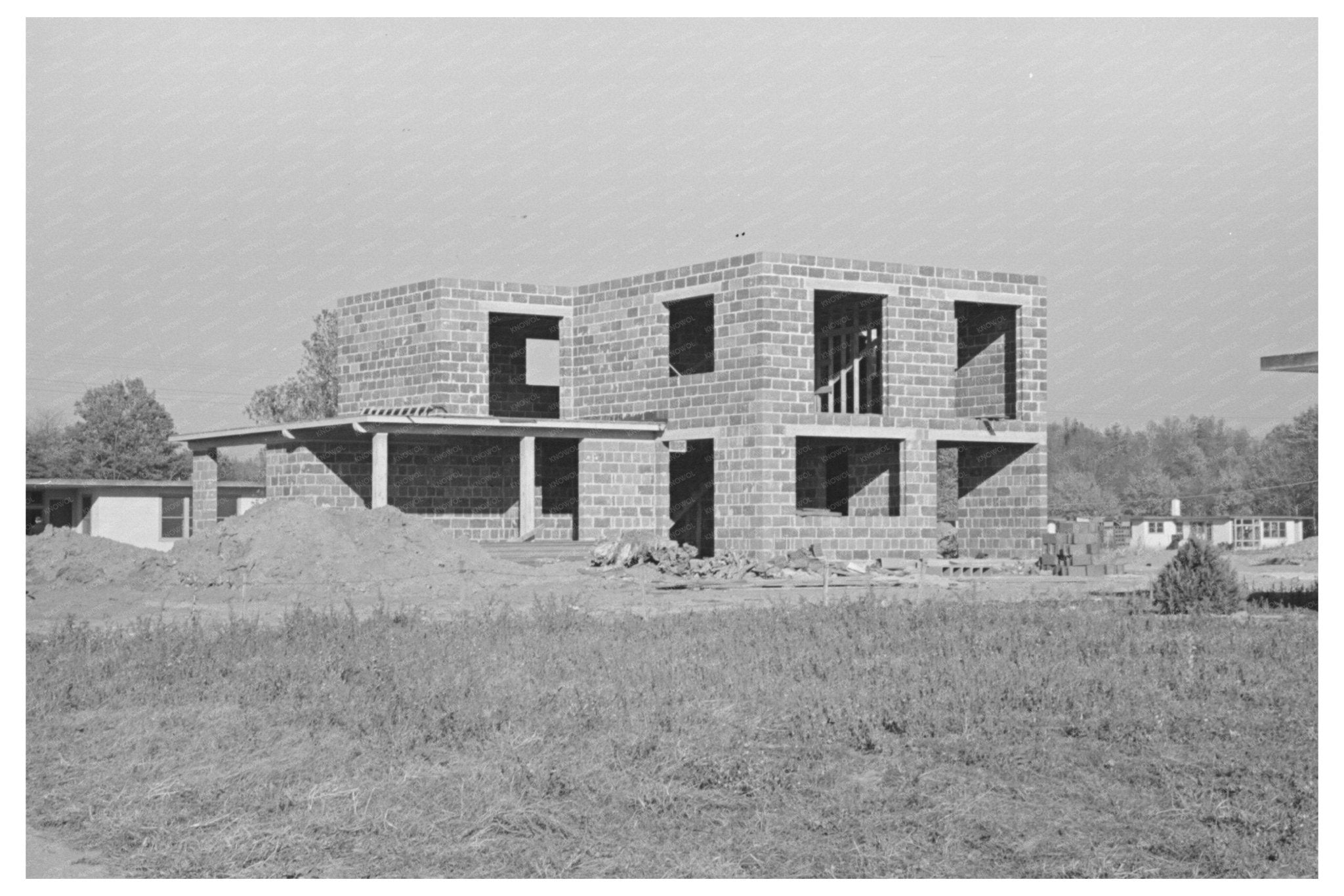 Two - Story Dwelling Under Construction Jersey Homesteads 1936 - Available at KNOWOL