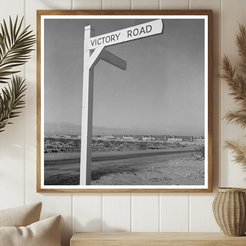 Victory Road Sign in Las Vegas 1942 Vintage Photo - Available at KNOWOL