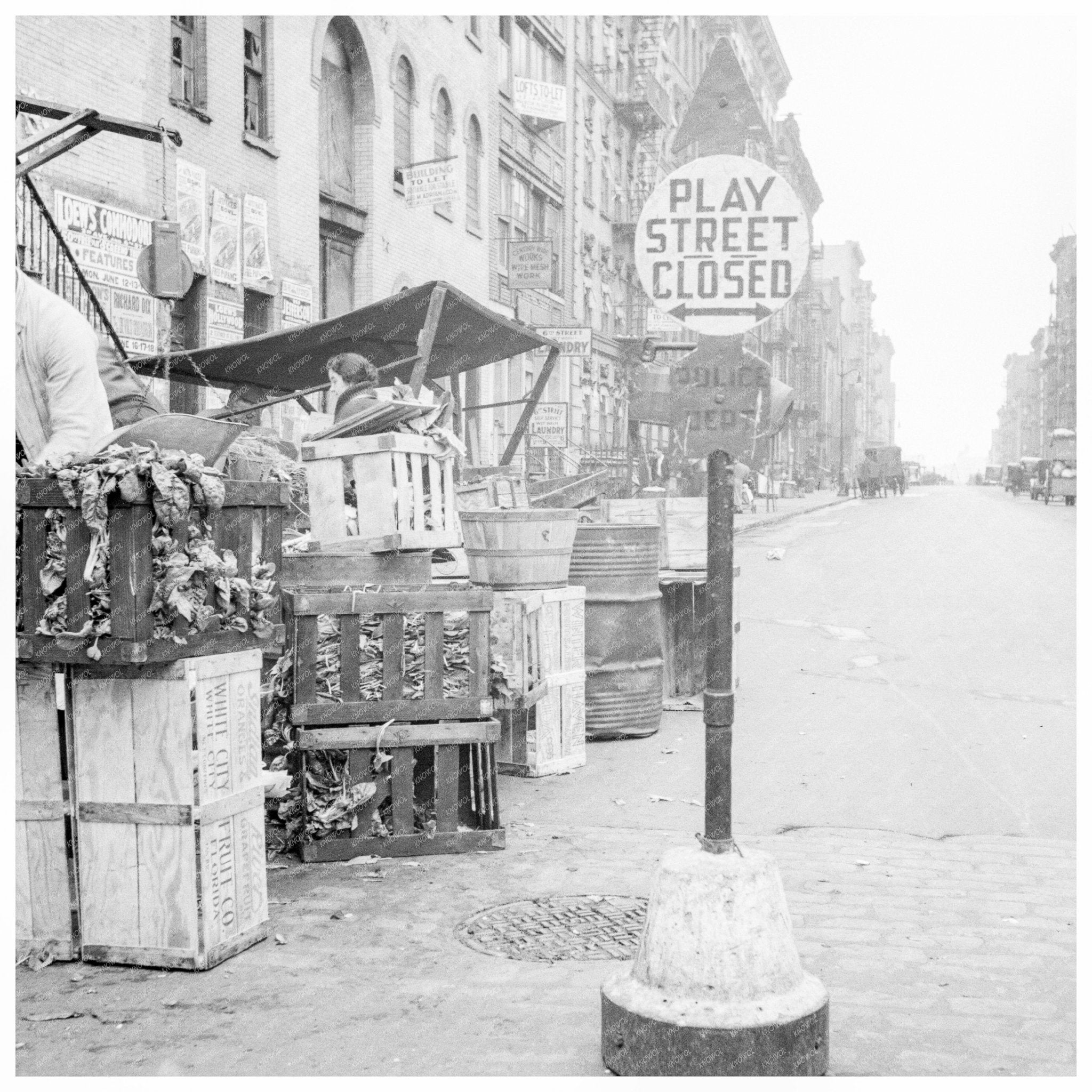 Vintage 1936 Photo of Childrens Play Street New York City - Available at KNOWOL